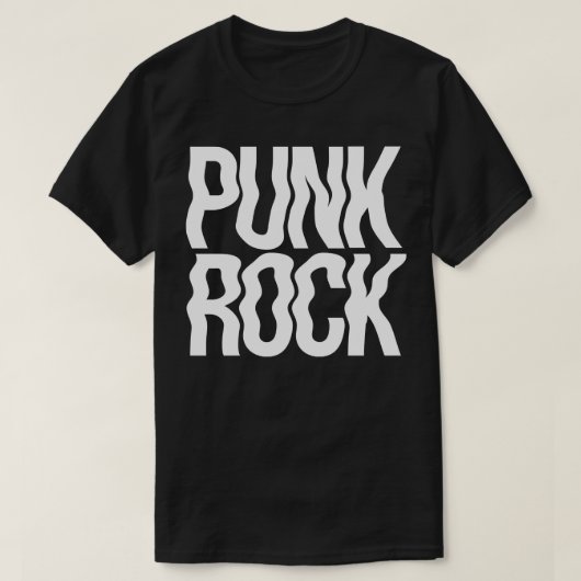 Punk Rock golvend ontwerp T-shirt (Design voorkant)