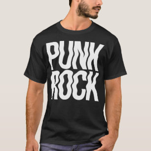 Punk Rock golvend ontwerp T-shirt
