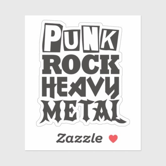 Punk Rock Heavy Metal Sticker (Vel)