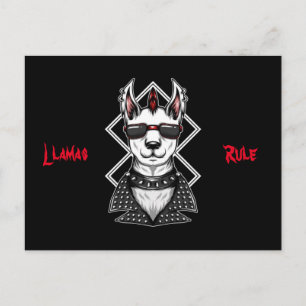 Punk Rock Llamas Rule Briefkaart