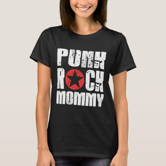 Punk Rock mama T-shirt (Voorkant)