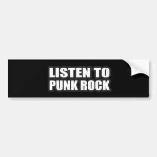 PUNK ROCK-meisje punker punk rocker ponst muziek Bumpersticker