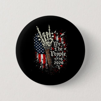 Punk Rock Music American Skeleton Guitar 2026 4th  Ronde Button 5,7 Cm