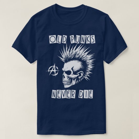 Punk Rock Oude Punks Sterven Nooit 3 T-shirt (Design voorkant)