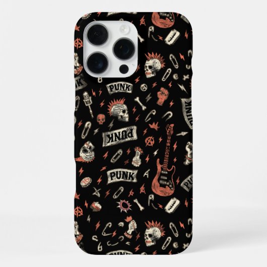 Punk Rock Pattern - Bold & Rebellious iPhone Hoesje (Achterkant)