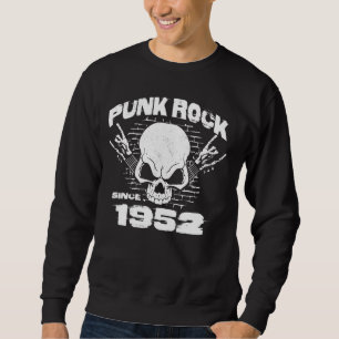 Punk Rock Sinds 1952 - Skull Rock Hands 72nd Birth Trui