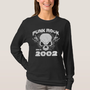 Punk Rock Sinds 2002 - Skull Rock Hands 22nd Birth T-shirt