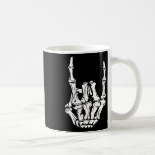 Punk Rock Skeleton Cool Rocker Halloween Mannen Vr Koffiemok