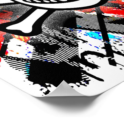 Punk Rock Skull Poster (Hoek)