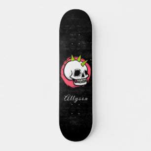 Punk Rock Skull Trendy Gothic Kinder Name Fun Scar Skateboard