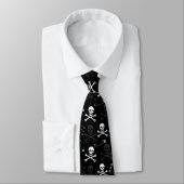 Punk Rock Skulls en Safety Pins Pattern Stropdas (Gebonden)