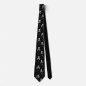 Punk Rock Skulls en Safety Pins Pattern Stropdas (Voorkant)