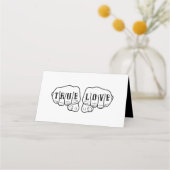 Punk Rock Tattoo Hands True Love Minimalist (Achterkant)