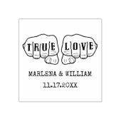 Punk Rock Tattoo Hands True Love Minimalist Rubberstempel (Afrduk)