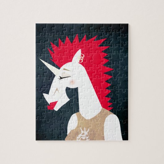 Punk Rock Unicorn Legpuzzel (Verticaal)