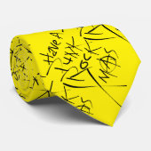 PUNK ROCK XMAS in het geel Stropdas (Opgerold)