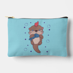 Punk Rock Zeeotter met Vis Grappige Dier Kunst Etui