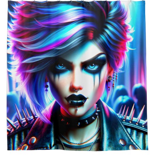 Punk Rocker Douchegordijn (Voorkant)