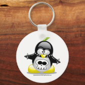 Punk Rocker Penguin Sleutelhanger (Voorkant)