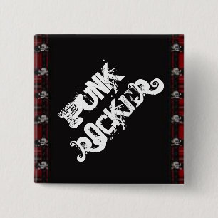 Punk Rocker Vierkante Button 5,1 Cm