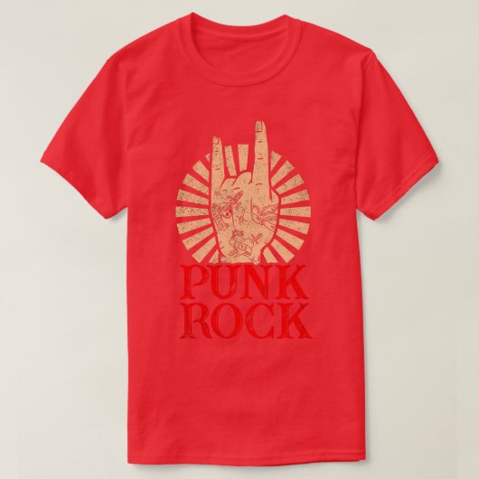 Punk rockmuziek 15 t-shirt (Design voorkant)