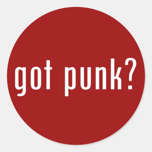 punk? ronde sticker (Voorkant)