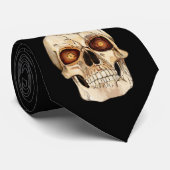 Punk rots Gothic Skull met Red Mohawk Stropdas (Opgerold)