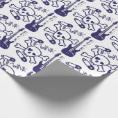 Punk rotskuiken met gitaren cadeaupapier (Hoek)