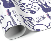 Punk rotskuiken met gitaren cadeaupapier (Rol Hoek)