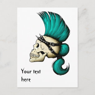 Punk schedel briefkaart