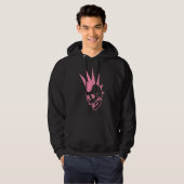  Punk schedel Hoodie (Voorkant volledig)