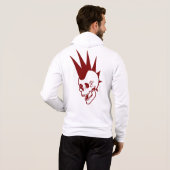  Punk schedel Hoodie (Achterkant volledig)