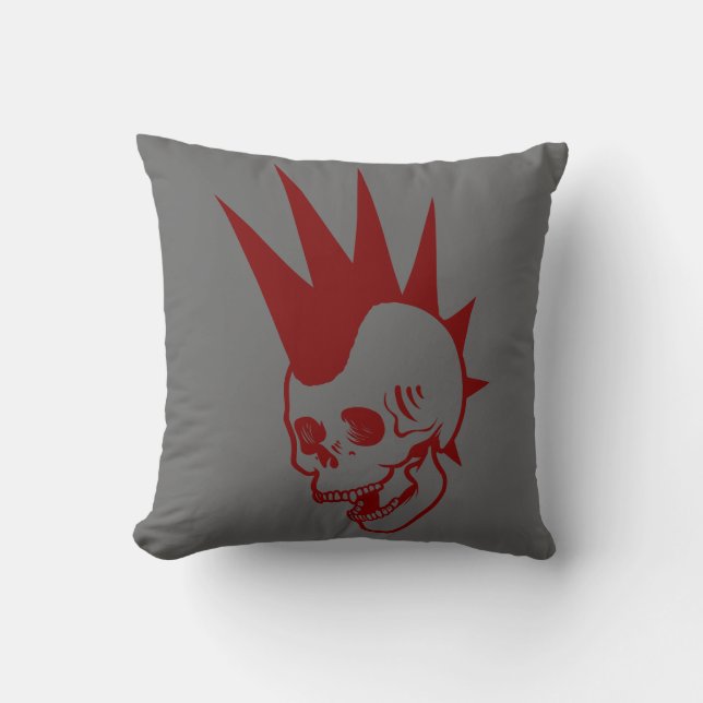  Punk schedel Kussen (Voorkant)
