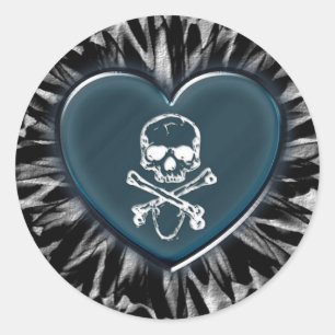 punk schedel lint stickers