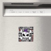 Punk schedel magneet (Insitu (Vaatwasser))