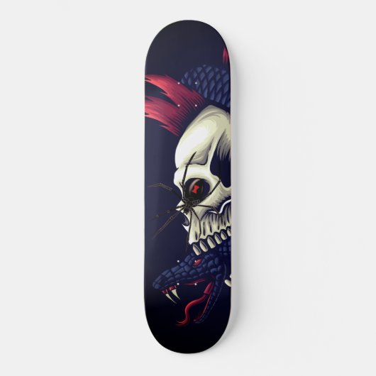 Punk schedel Mamba Black Widow Spider Skateboard (Voorkant)
