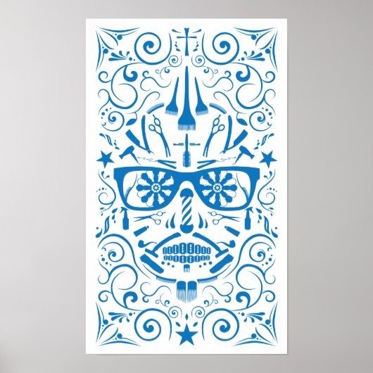 punk schedel poster (Voorkant)