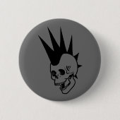 Punk schedel Ronde Button 5,7 Cm (Voorkant)