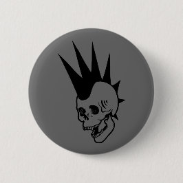  Punk schedel Ronde Button 5,7 Cm
