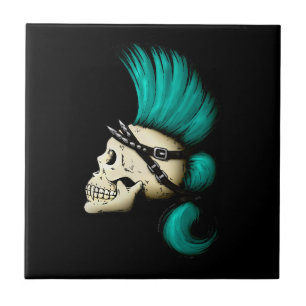 Punk schedel tegeltje