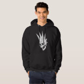 Punk schedel versie 2 Hoodie (Voorkant volledig)