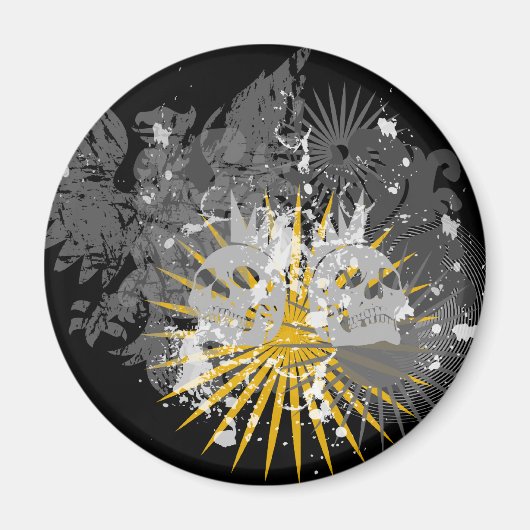 Punk schedels magneten (Voorkant)