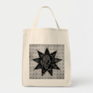 Punk schedelzak (grijs) tote bag