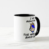 Punk Singe Je suis beau le singe dit ainsi Mug (Devant droit)