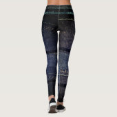 Punk/Skater Patchwork Denim Design Leggings (Achterkant)