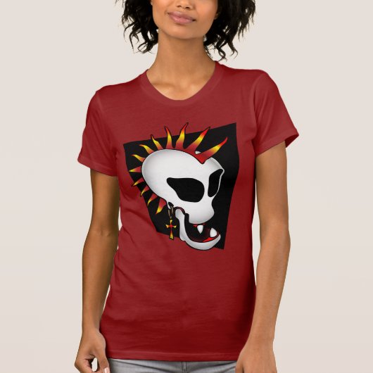 PUNK SKULL-2 T-SHIRT (Voorkant)
