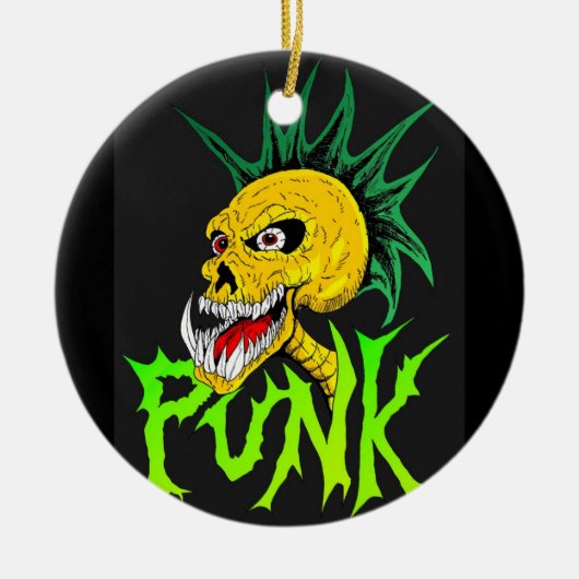 Punk steen keramisch ornament (Voorkant)