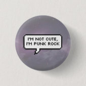 Punk steen ronde button 3,2 cm (Voorkant)