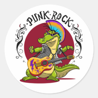 Punk steen ronde sticker