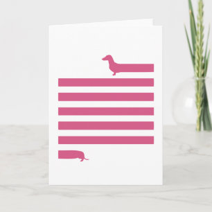 Punk teckel wenskaart (Weiner Hot Dog) Kaart